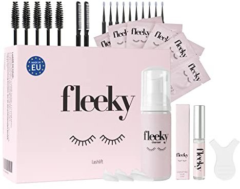 fleeky Kit de lifting pour cils - Végétalien et sans expérimentation animale - Kit de levage de cils pour un élan expressif sans recourbe-cils (Maxi)