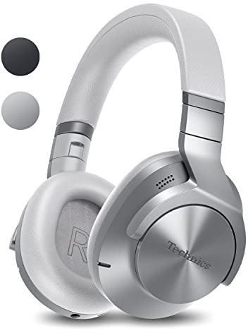 Technics EAH-A800 I Casque Audio Bluetooth Sans Fil (HP 40mm, Circum-aural, Anti Bruit, Appels Haute Qualité) Argent