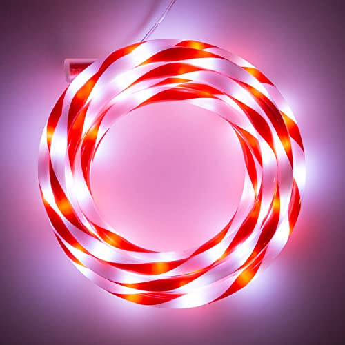 The Christmas Workshop 72929 5m Candy Cane Rope Lights / 120 Micro LED Lights/Indoors & Outdoors Christmas Lights / IP44 Waterproof / 6 Hour Timer Function [Energy Class A+]