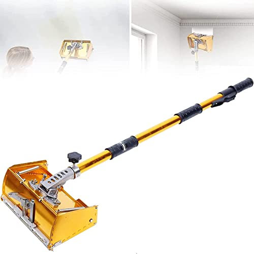 DEHIWI Trockenbau Kelle Drywall Flat Finishing Werkzeuge mit 38.6''- 70.8'' Verstellbarer Griff Schnell-Teleskopschalter,Verbessern Sie die Effizienz beim Streichen von Wänden