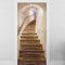 Sticker mural Porte Trompe l'Oeil - Sticker porte Escaliers en Trompe l'Oeil - Autocollant mural décoration - Autocollant Porte - Poster de Porte - Stickers Muraux (63x205 cm)