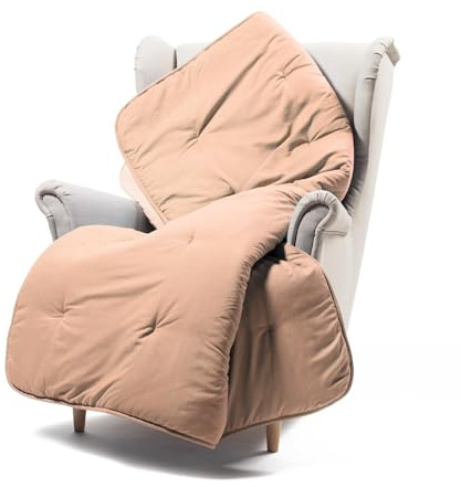 CALEFFI Scaldotto - Plaid Divano e Letto 130x170 cm Morbida Microfibra Calda Avvolgente, Copridivano e Copriletto Trapuntato Artigianale e Lavabile, Coperta Copri Divano e Copri Letto Ottimo Comfort