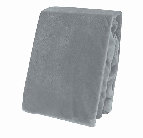 one-home Winter Spannbettlaken Bettlaken Teddy Plüsch Warm Weich Nicki Fleece Kuschelig Flauschig Cashmere Touch Einfarbig, Größe:90x200 cm - 100x200 cm, Farbe:Anthrazit