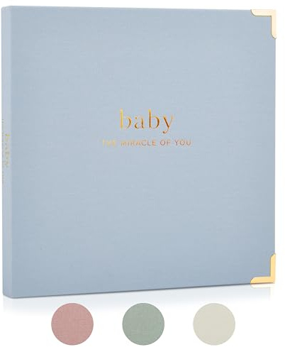 Keepsake Baby Memory Book for Boys and Girls – Timeless First 5 Year Baby Book – Neutral Journal Scrapbook or Photo Album - Record a Milestone for Every Event from Birth to Age 5
