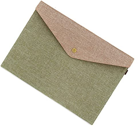 EXCEART Aktenordner Dokumententasche 23cm Aus Filz in Armeegrün Erweiterbarer Dokumenten Organizer Für Büro Und Schule Mit Druckknopfverschluss Verschleißfest Und Langlebig Für