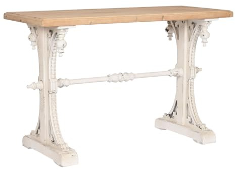 Home ESPRIT Console Giallo Bianco Abete Legno MDF 120 x 50 x 77 cm