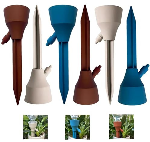 Riego Automatico Macetas, 6 PCS Riego por Goteo para Macetas, Juego de Riego Automático, Riego Macetas Vacaciones, Dispositivo de Riego por Goteo Ajustables para Hortalizas, Flores y Plantas