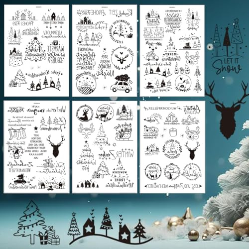Rub On Sticker Weihnachten, 6 stück Kerzen Aufkleber Weihnachten Stabkerzen Kerzen Tattoo, Rub On Transfer aufkleber Weihnachten Kerzentattoos Wasserschiebefolie Kerzen Sticker Transferfolie Kerzen