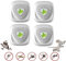 Ultrasónico de Plagas,4 Pack Antimosquitos Electrónico y Ahuyentador de Roedores, Repelente Ultrasónico Ratas para Anti Mosquitos, Moscas, Ratones, Cucarachas, Arañas