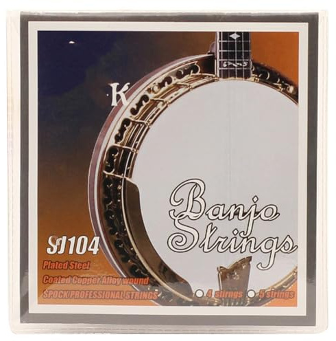 4-saitiges Edelstahl-Banjo-Saiten-Set, Kupferlegierung gewickelt für komfortables Spielen und satten Klang