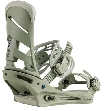 Burton Mission Re:Flex Talc Green - Fijaciones de snowboard para hombre, talla M, color verde