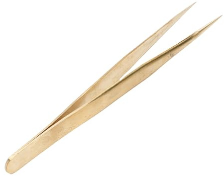 Denash Mässing Pincett, Noggrannhetsspets Pincett, Fina Spetsiga Tips för Korrekt Grepp, Ergonomisk Greppslängd, Viktigt Verktyg för Att Titta på Reparation och Pärlsträng