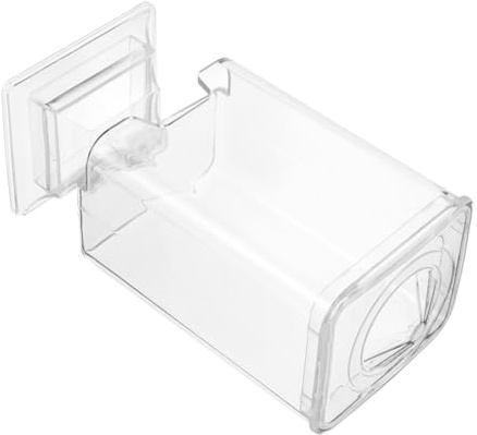 FONDOTIN Kosmetikaufbewahrungsbox Kunststoff Transparenter Make Up Organizer Wattepadhalter für Badezimmer Staubdicht mit Hohem Ständer Platzsparend