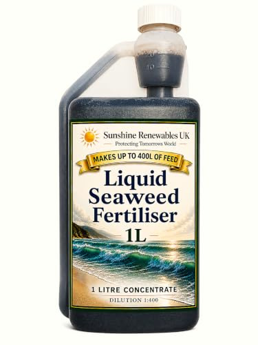 Liquid Seaweed Fertiliser 1L Concentrate – Organic Seaweed Plant Food – Makes Up To 400L Feed For Vegetables, Flowers, Lawns & Houseplants