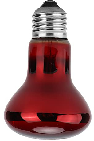 Kikumi Lampe Chauffante pour Reptiles, Ampoule Chauffante Infrarouge 50 W avec Culot à Vis E27 et Douille ée, Lumière Douce pour Reptiles, Tortues, Lézards