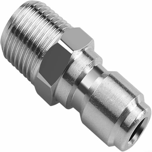 Juego de adaptadores de arandela a presión de rosca macho G3/8 pulgadas de acero inoxidable con conexión rápida para sistemas de 5000 PSI