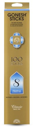Gonesh - Classic Collection - Non-Toxic 10” Slow Burn Light Fruit & Floral Aromatic Sticks - No. 8-100 Pack