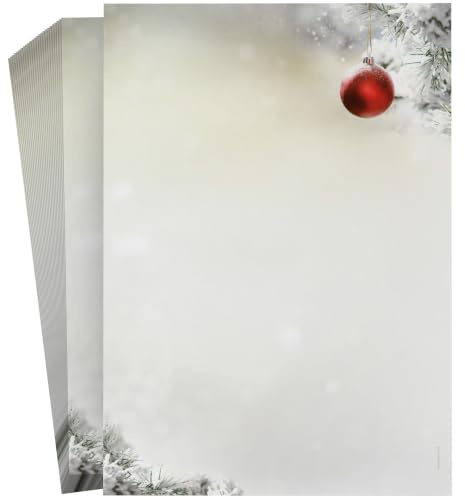 Weihnachtliches Motivpapier Stille Nacht, A4, 20 Blatt Weihnachts-Briefpapier