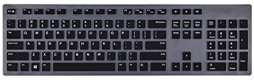 iKammo Tastatur-Abdeckung, Schwarz, TPU, Wasserfest, Staubdicht, Kompatibel mit Dell KM636, KB216, Optiplex 5250/3050/3240/5460/7450/7050, Inspiron AIO 3475/3670/3477