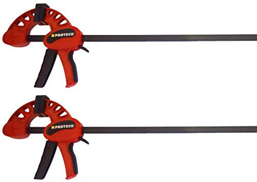 2 St. PROTECO Einhandzwinge 450/750 mm Profi 180 Kg Spannkraft Schnellspannzwinge Set Spannzwingen