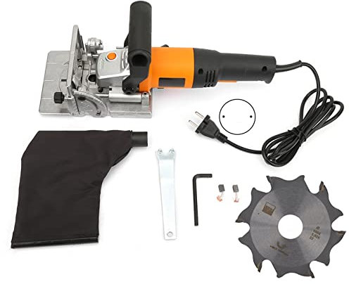 Fafeicy Fresatrice per Tasselli Piatti, 760W, 220V 11600RPM Elettrico Falegname per Biscotti di Legno Falegnameria Groover, Angolo 0-90 °