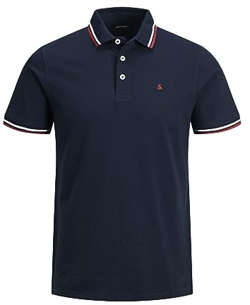 JACK & JONES Jjepaulos Polo Ss Noos Homme Polo, Marine Blazer, L