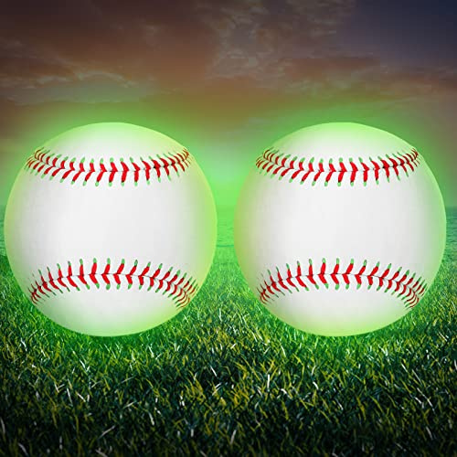 Chivao Baseball-Zubehör, leuchtet im Dunkeln, offizielle Größe, Geschenke für Jungen und Mädchen, Kinder und Fans, Baseball-Zubehör (2 Stück)