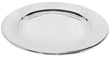 SWEET HOME Varotto & Co. Sottopiatto Tondo in Acciaio Placcato Argento Lucido cod.SS01590SP Diametro 30 cm