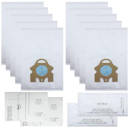 KENSHIRE compact classic C1 C2 C3 3D efficiency dust bags and air filters compatible with Miele complete C3 C1 C2 Hoover S8000 S5000 S2000 S400 S4 S6 FJM vacuum bag