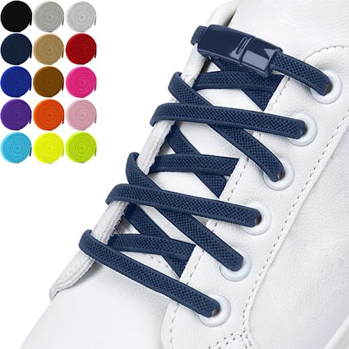 DALLAR Cordones Elásticos sin nudo - Cordones Ajustables y resistentes - Aptos en Zapatos y Zapatillas - Para Niños y Adultos