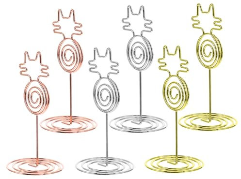 ABOOFAN Stk Zettelhalter Aus Metall Platzkarten-clip Clip Für Tischkarten Party-tischkarten-clip Tischkarten Stehen Tischkartenständer Für Partys Büro Hochzeit Tisch Nummer