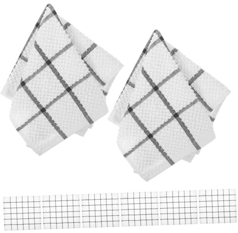 OUNONA 8pcs Dish Towel Cotton Dishwashing Kitchen Towel Super Absorbent Cloth for Kitchen Cleaning and Drying