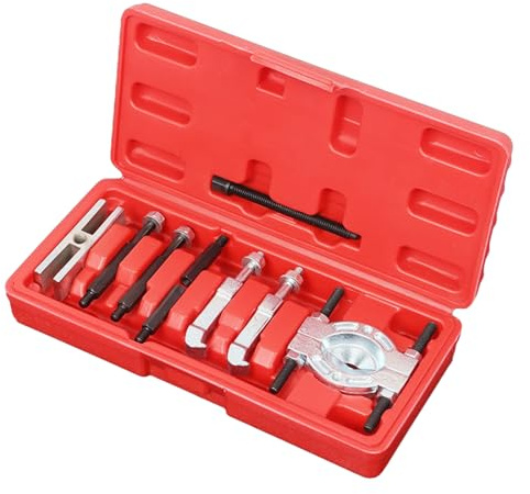 Domasvmd Versátil kit de 9 piezas de herramientas de extracción de rodamientos de transmisión de rueda, separador de cojinetes de ejes, extractor de mandíbulas, herramienta de repuesto de rodamientos