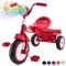 SIMEIQI Toddler Tricycle Foldable Kids Pedal Trike Pedal 3 Wheels Baby Walker Trike for Boys Girls 1-4 Years Old Rear Storage Box Music Headlight