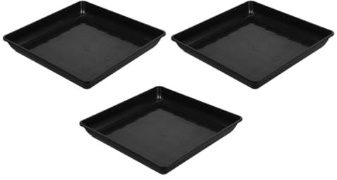 INOOMP 3pièces Plateaux De pour Pots De Fleurs Saucisses Anti-dérapantes Plastique pour Intérieur Et Extérieur pour Types De Pots Et Multi-Couleurs Et Formes