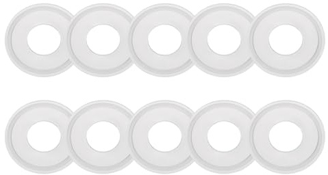 sourcing map 10Pcs Silicone Sanitary Gasket 1 Tri-Clover O-Ring Sealing Gasket Ring Washer Fits OD 50mm Sanitary Pipe Weld Ferrule, White