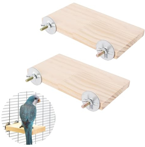 JDCMEI Piattaforma in Legno per Uccelli e Animali Domestici - Arrampicata per Pappagalli, Cincillà, Criceti, Topi