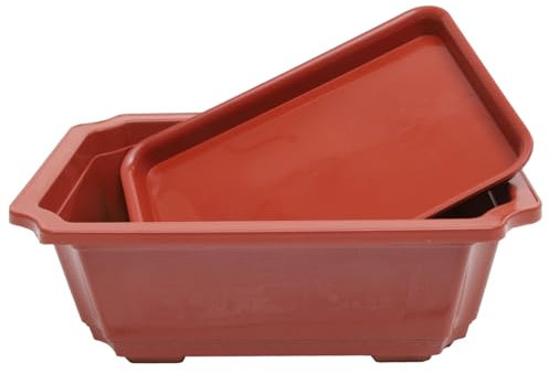 BAZEITFLOW Grand Pot De Élégant avec Plateau pour Jardinage Utilisation Intérieure Et Extérieure Design Modern Et