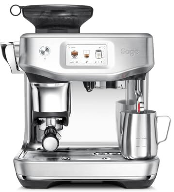 Sage - The Barista Touch Impress - Machine à Café à Grain avec Moulin, Mousseur à Lait et Fonction Cold Brew - Acier Inoxydable Brossé