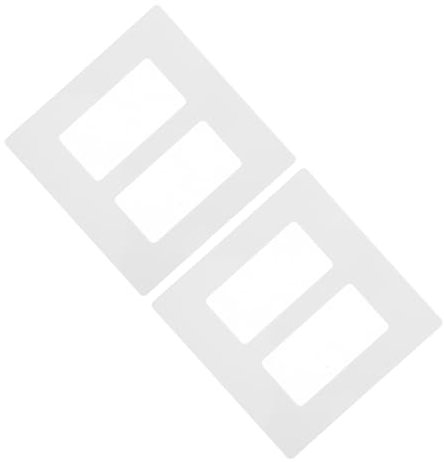 TOPBATHY 2stücke Doppelschalterabdeckung Aus Kunststoff Moderne Wandplatte Schraubenlose Frontplatte Für Zwei Schalter Dekorativ Für Licht Und Steckdose Elektrisch Für Haus Und Büro