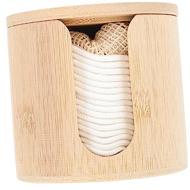 LOLIPPYY Almohadillas de Algodón Reutilizables para Desmaquillar Suaves y Redondas para Uso Casa Algodón de Bambú Blanco de Prácticas y Cómodas para Limpieza Facial