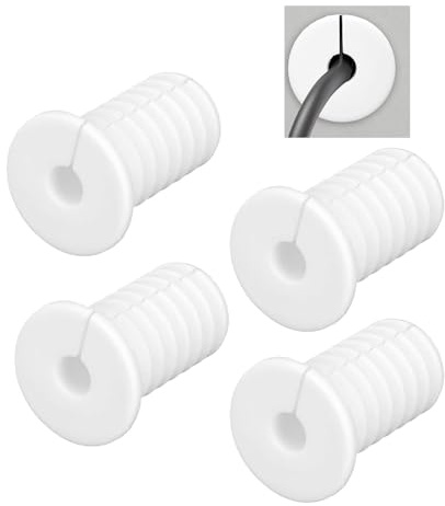 4Pcs Cable Wall Grommet, 3/4 Inch Cable Grommets for Starlink Anti-Slip Cable Routing Kit Wall Cable Cover Cable Entry Cover Wall Hole Pass Through Bushing Grommet for Ethernet/TV Wires Cord