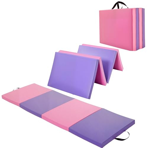 Gymnastics Mat, 6'X8''X2''/6.2'X6''X1.3'' Exercise Mats, Gymnastics Tumbling Mats, Thick Portable Home Gym Floor Pad for Yoga, Pilates, Aerobics & Martial Arts Training Children Gifts