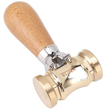 HWGING Chisel for Woodworking, Beech Wood Mallet, Carpenter's with Replaceable Solid Brass Head for DIY Floor Crafts