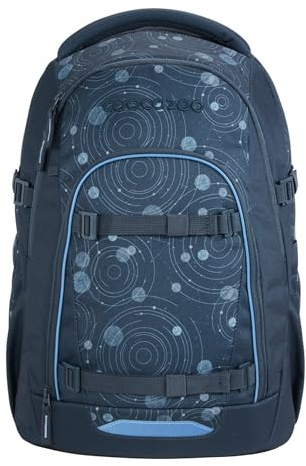 Coocazoo MATE Schulrucksack „Blue Orbit”, blau, ergonomischer & anpassbarer Tornister, höhen- & größenverstellbar, mit Brustgurt & Hüftgurt, ab der 3. Klasse