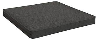 POKAR Loungekissen Sitzkissen 70x70x5 cm | Sitzauflagen für Rattanmöbel | Outdoor Sitzpolster für Gartenstuhl | Abnehmbarem Bezug | Stuhlkissen für Gartenmöbel | Oeko-Tex | Made in EU | Anthrazit
