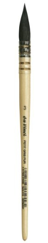 da Vinci Aquarell-Serie 418 Petit Gris Pur Pinsel, Wasch-/Mop reines Russisches blaues Eichhörnchen, Größe 3 (418-03)