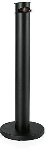 WAS 1127 350 pulverlackerat stålställ med uttagbar askbehållare, svart, 13,0 cm diameter, 92,0 cm höjd