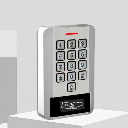BSI - Tastiera con codice e badge in metallo per porta o cancello