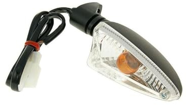2EXTREME Blinker hinten rechts, kompatibel mit APRILIA RX, SX, Piaggio TPH | Einbauposition hinten rechts, Halogen, 12 V, Kunststoff, Gehäuse schwarz, transparentes Glas; kompatibel mit Piaggio Liberty
